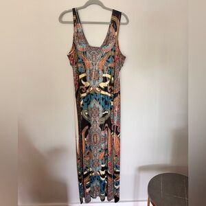 Apt. 9 Black and Blue Paisley Maxi Dress